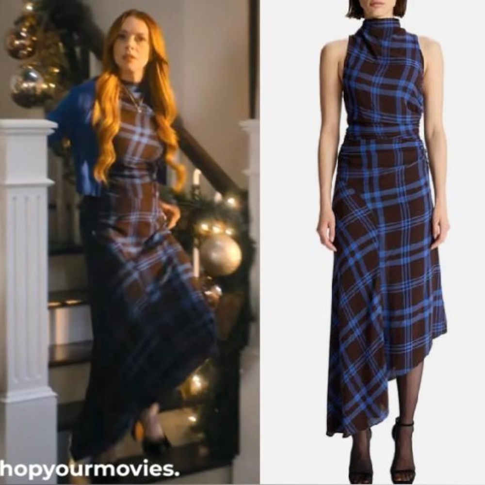 A.L.C. IGGY Draped Plaid Midi